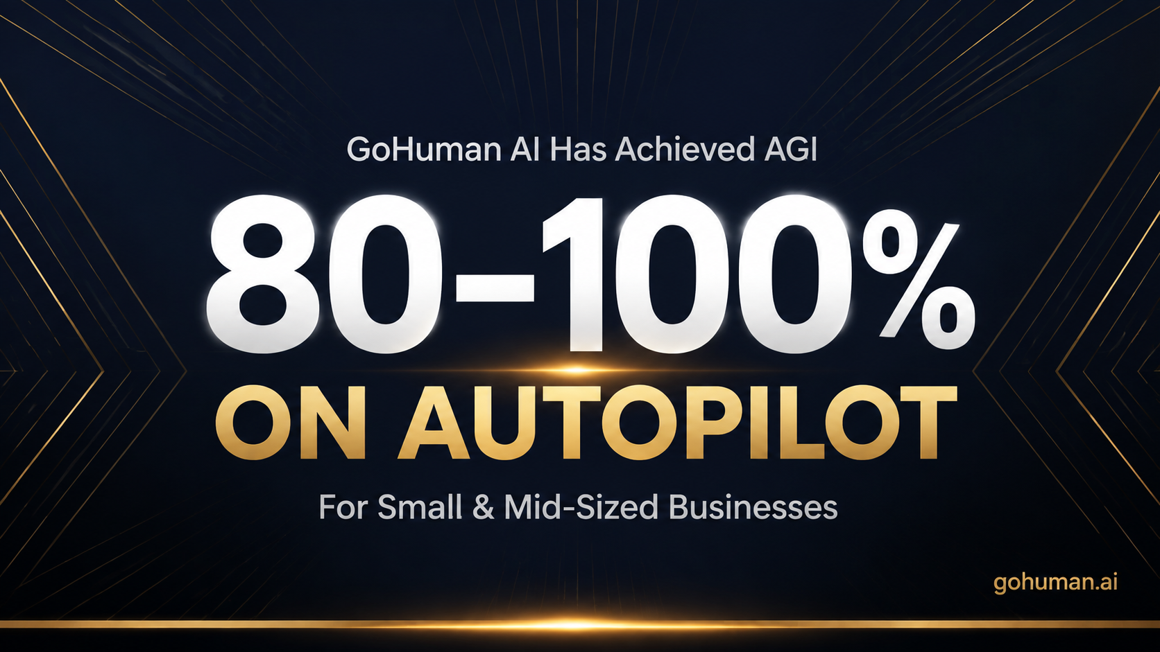 GoHuman AI — AGI Achieved: 80–100% on Autopilot for Small & Mid-Sized Businesses